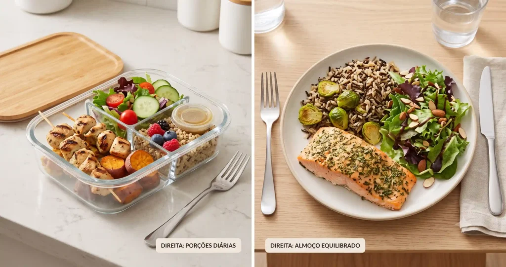 Comparação de rotinas alimentares para escolher a melhor frequência de refeições.